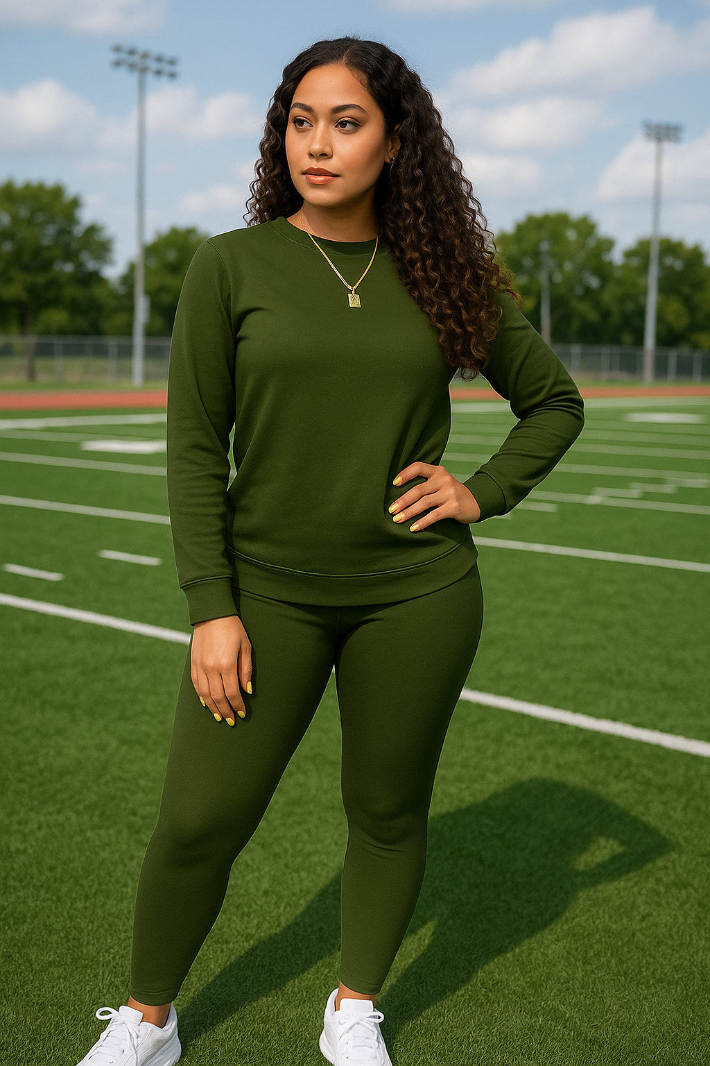 Comfortable and Breathable Sports T-shirt & High-waisted Slim Stretch Pants