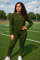 Comfortable and Breathable Sports T-shirt & High-waisted Slim Stretch Pants