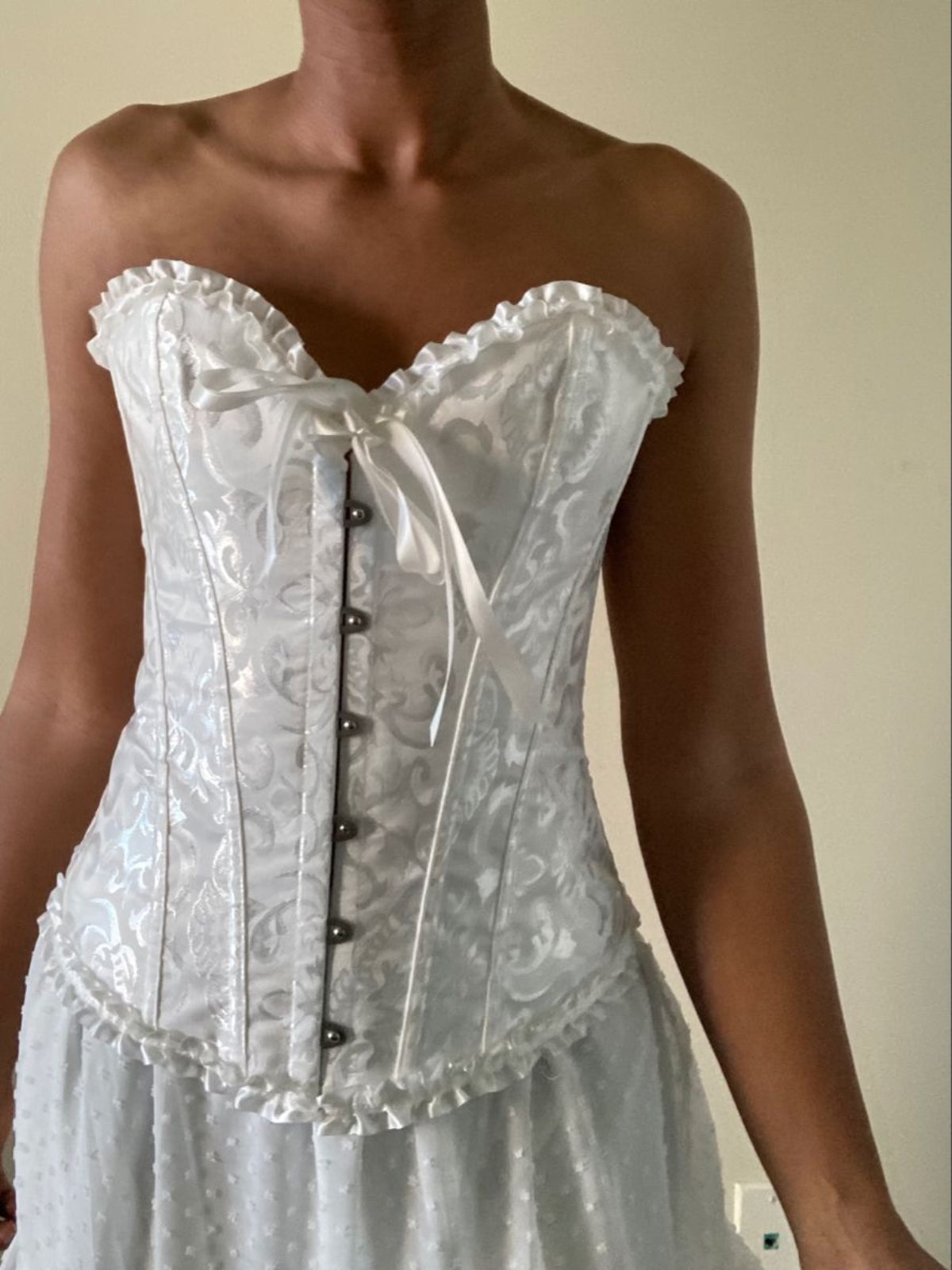 Lace-up Strapless Corset Bandeau