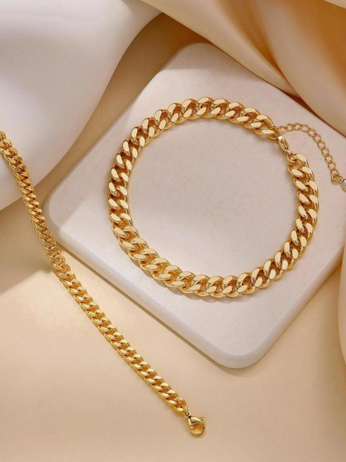 1PC Chunky Cuban Trendy Large Layer Link Chain Anklet