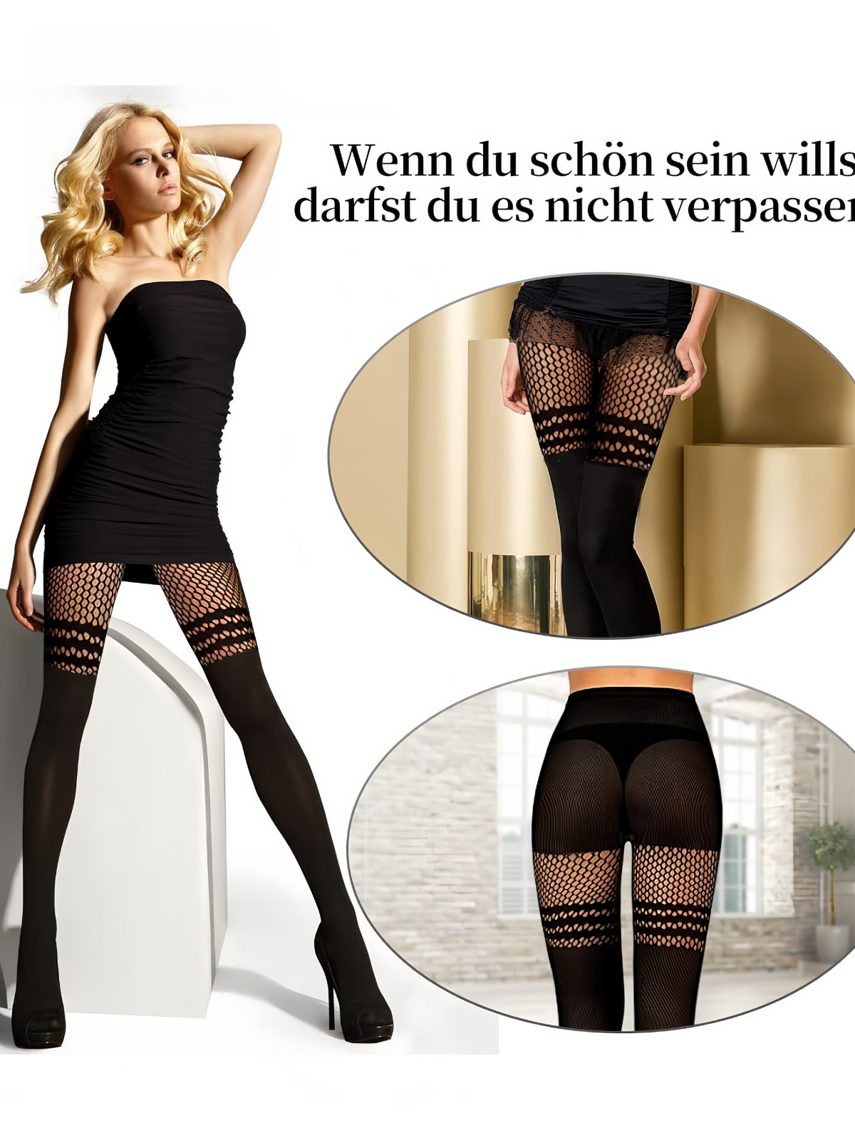 3 Pairs Sexy Fishnet  Hollow Out High Stockings Socks