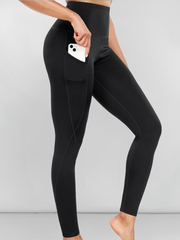 Tummy Control Non See-through Stretchy High Waisted  Yoga Leggings with Pockets Non See-through Stretchy Yoga Pants