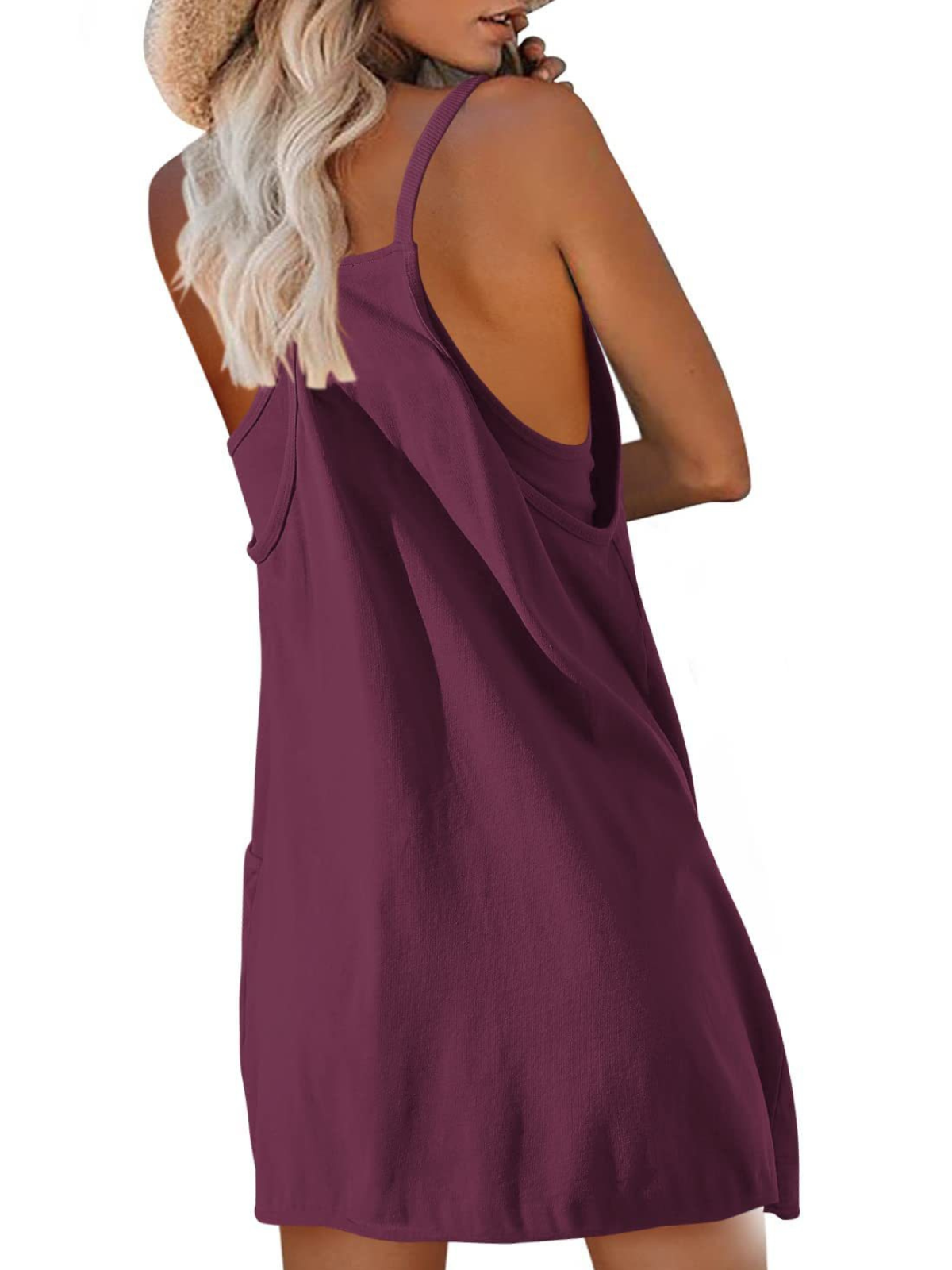 Summer Casual Comfy V Neck Spaghetti Straps Athletic Built-in Shorts Jumpsuits
