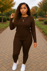 Comfortable and Breathable Sports T-shirt & High-waisted Slim Stretch Pants