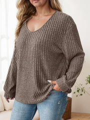 Plus Size Graphic V-neck Regular Sleeve T-shirt