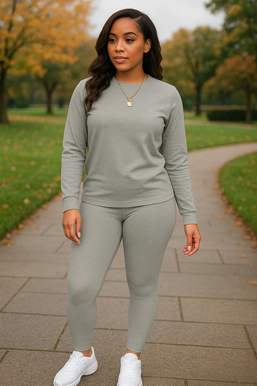 Comfortable and Breathable Sports T-shirt & High-waisted Slim Stretch Pants