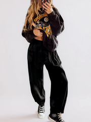 Bohemin Comfy Solid Colour Pocket Baggy High Rise Palazzo Pants