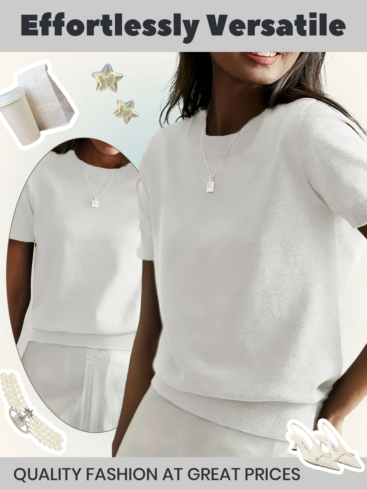 【Buy 2 Free Shipping】Solid Round Neck Casual Basic Knit Pullover Sweater for Daily Wear