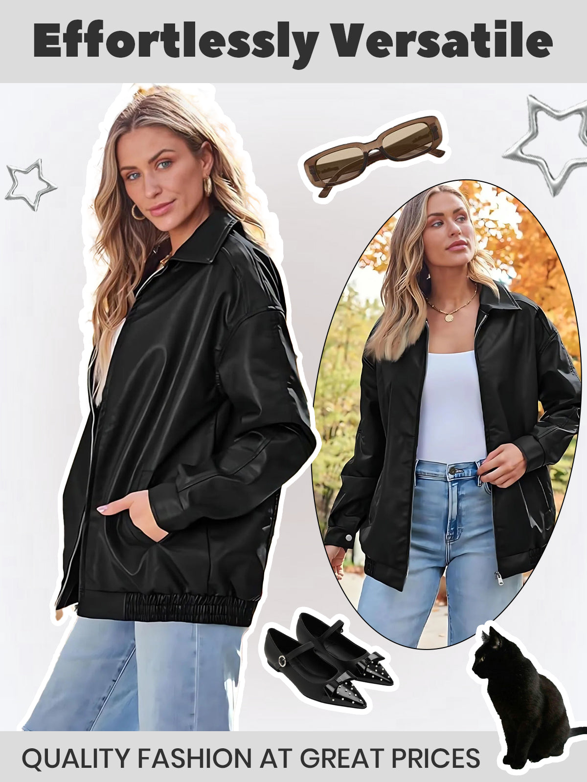 Faux Suede Fall Fashion Solid Pocket Lapel Pu Leather Oversized Coat