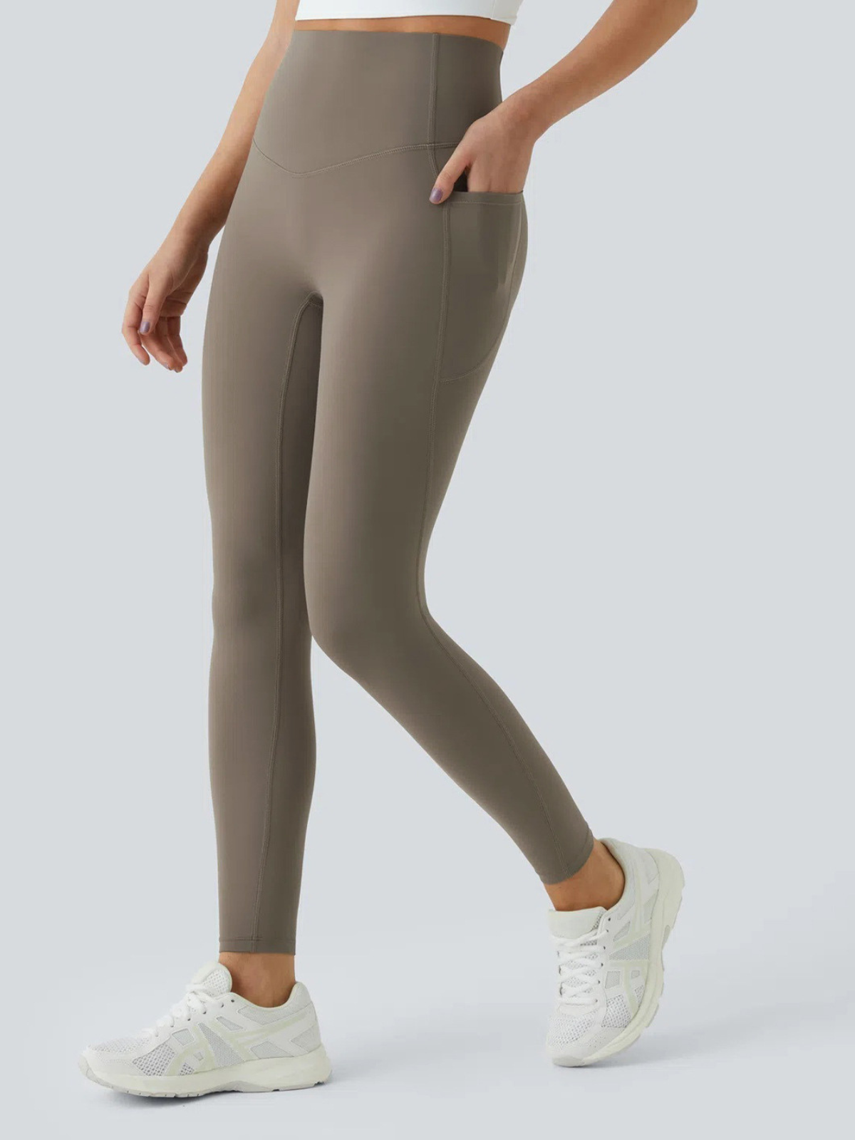 Ultra Sculpt So Cinched No Front Crotch Seam  High Waisted Scrunch Butt Lifting Tummy Control Side Pocket Training Leggings