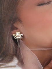 Elegant Style 1 Pair Copper Stud Earrings