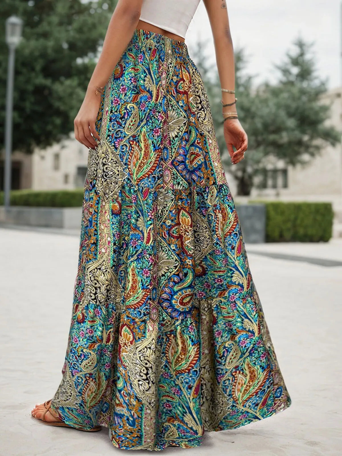 All Over Print Medium Rise Skirt