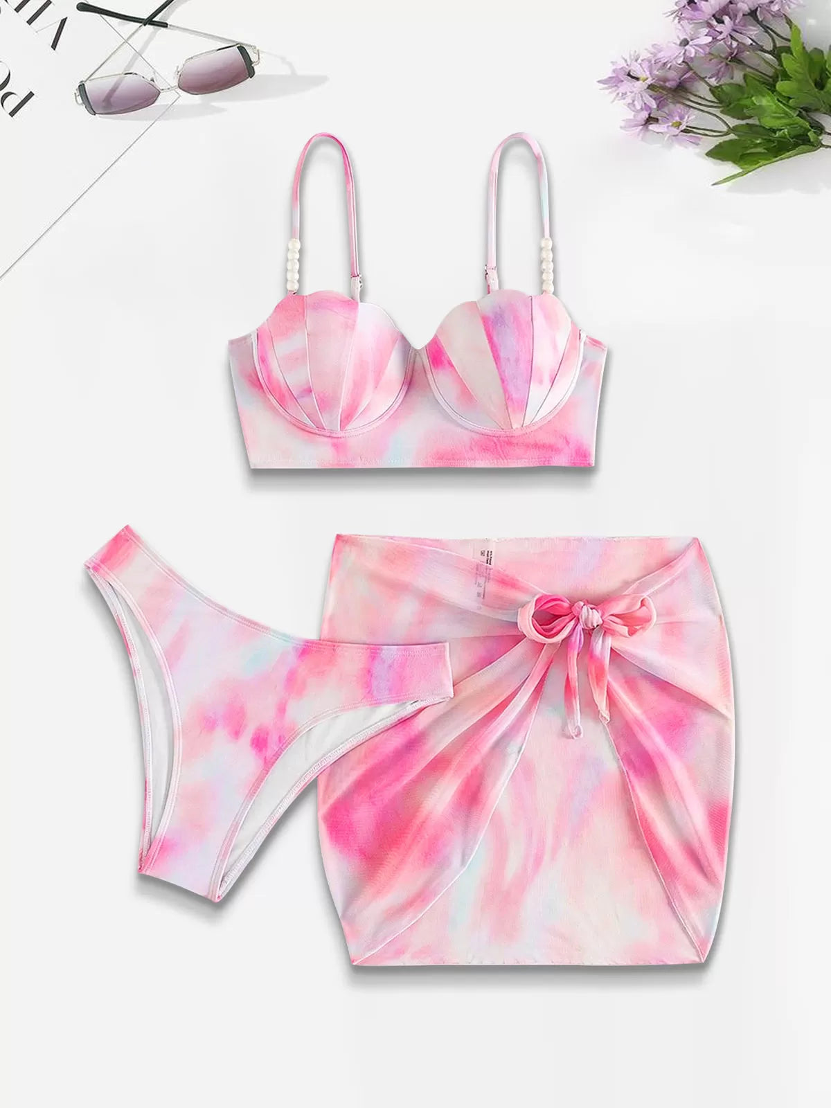 All Over Print Pearl Low Rise Bikini Sets