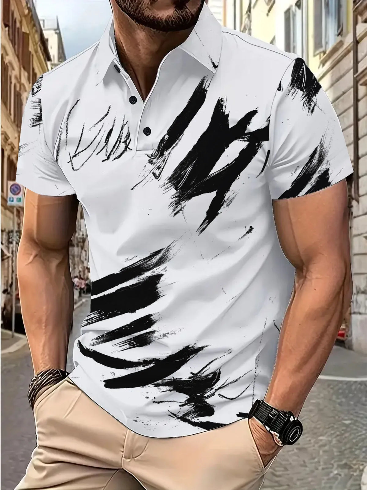 All Over Print Commuting Polo