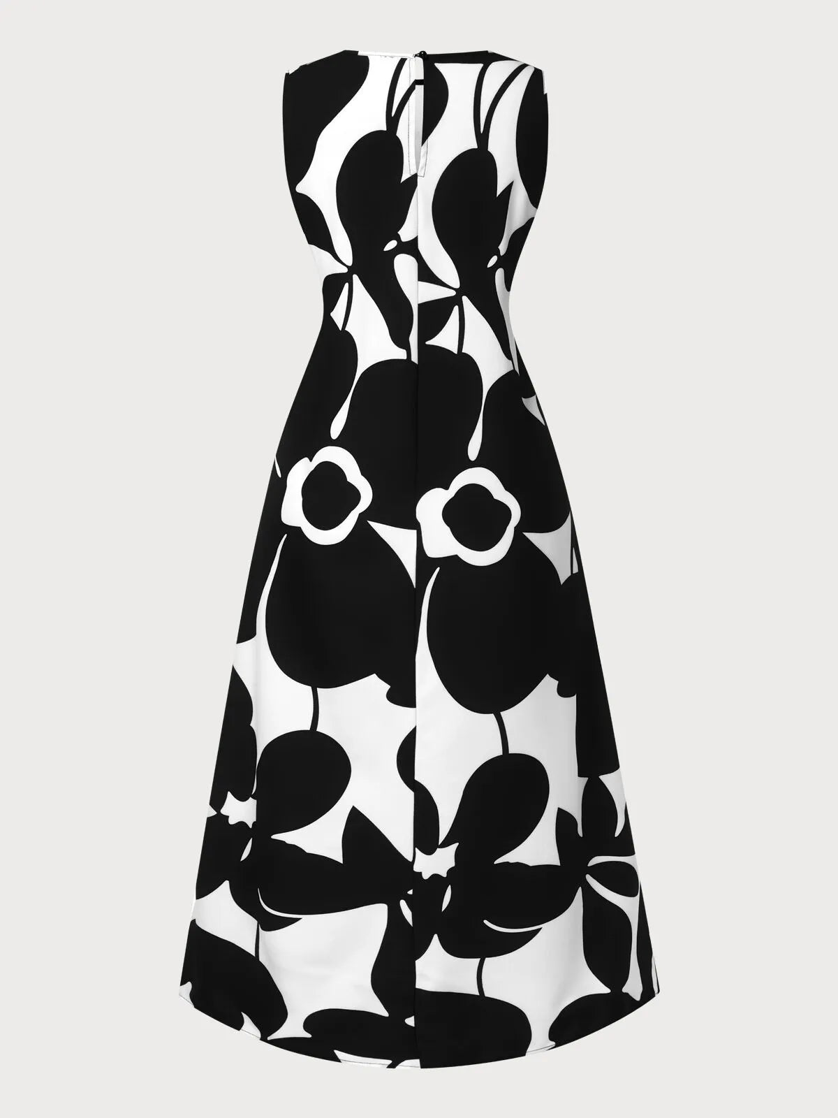 All Over Print Round Neck A-line Dress