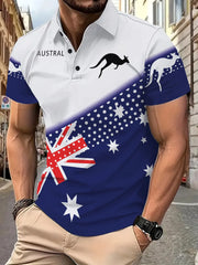 British Flag Casual Lapel Polo