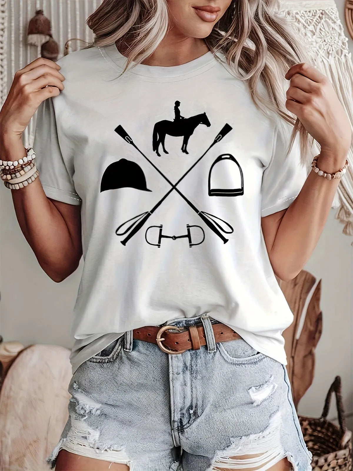 Animal Round Neck Regular Sleeve Short Sleeve Regular T-shirt