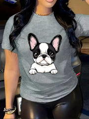 Animal Round Neck Regular Sleeve Short Sleeve Regular T-shirt