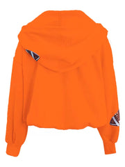 Ball Zipper Hooded Game Day Football Sequin Sweatshirt