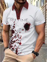 Ink Splash Blood Casual Polo