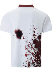 Ink Splash Blood Casual Polo
