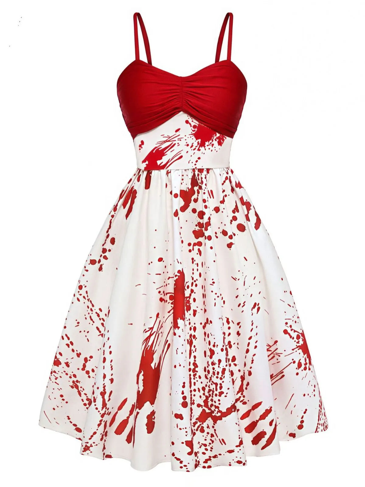 Blood Halloween Spaghetti Strap A-line Dress