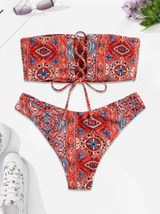 Bohemian Tie Back Low Rise Bikini 