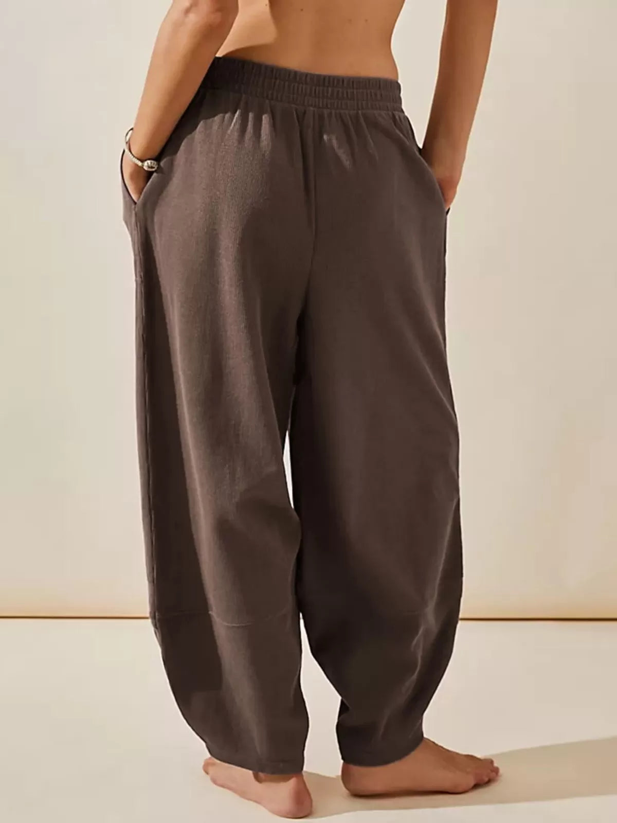 Bohemin Comfy Solid Colour Pocket Baggy High Rise Palazzo Pants