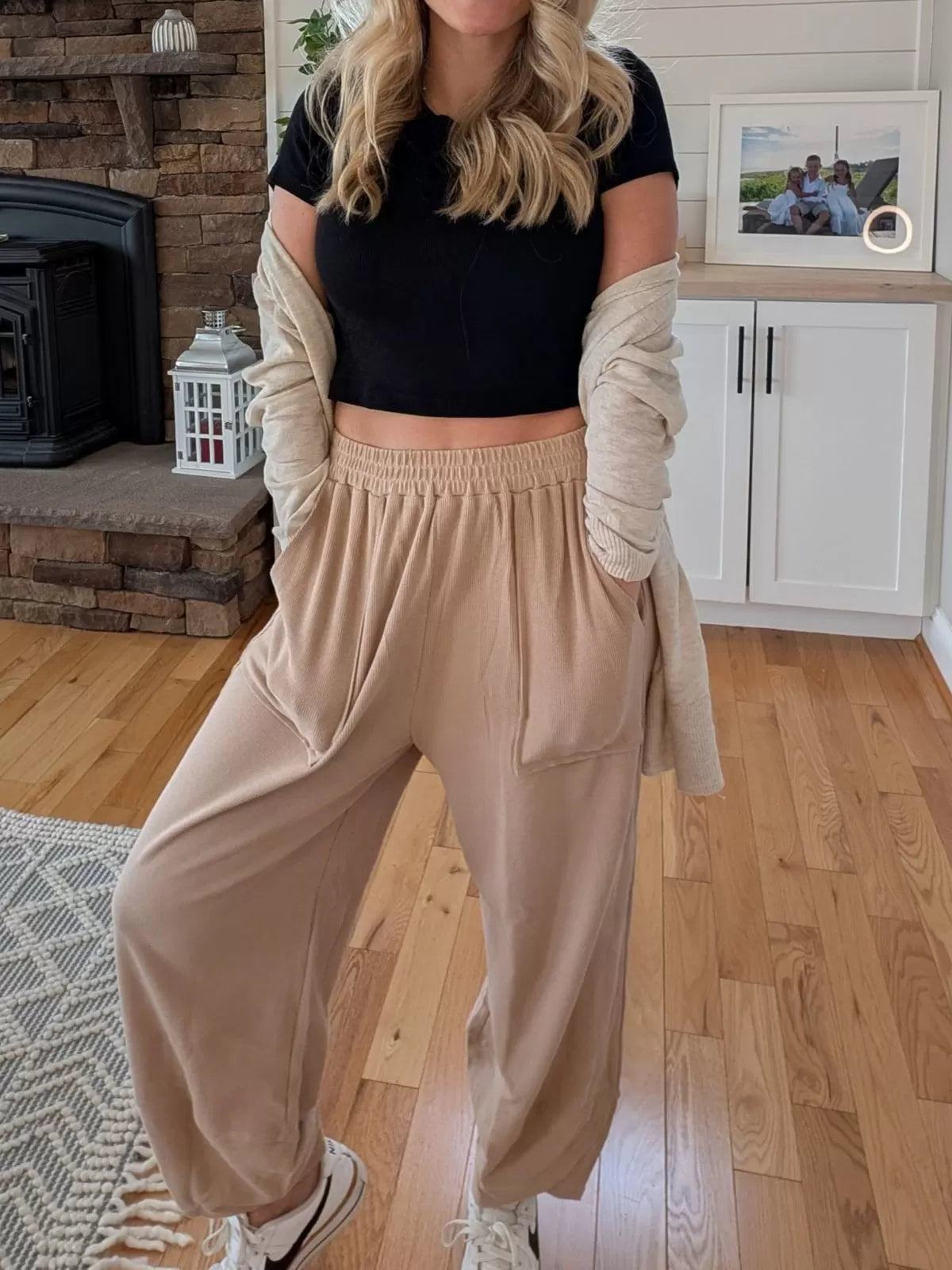 Bohemin Comfy Solid Colour Pocket Baggy High Rise Palazzo Pants