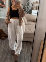 Bohemin Comfy Solid Colour Pocket Baggy High Rise Palazzo Pants
