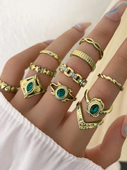 Boho Style 10-pack Zinc Alloy Ring