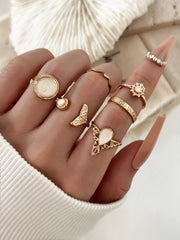 Boho Style 6-pack Zinc Alloy Ring