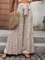 Breezy Geometric High Rise Palazzo Pants