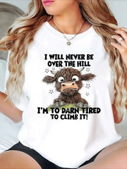 Bull Round Neck Regular Sleeve Short Sleeve T-shirt
