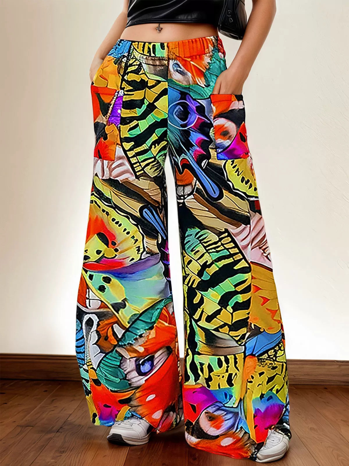 Butterfly Pocket High Rise Pants