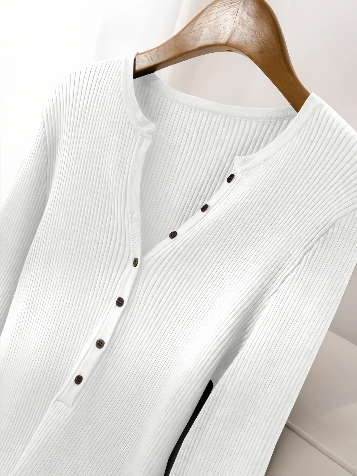 Plain Button Front Ribbed Knitting Notched Sweater Elegant Chic Basic Casual Slim Fit Knitwear