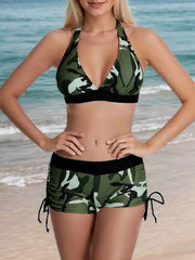 Camo Low Rise Halter Bikini