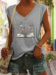 Cartoon V-neck Tank
