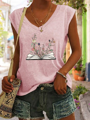 Cartoon V-neck Tank