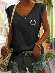 Cartoon V-neck Tank