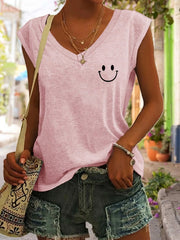 Cartoon V-neck Tank
