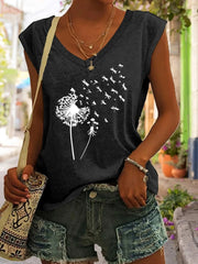 Cartoon V-neck Tank