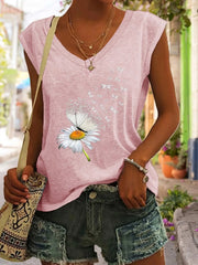 Cartoon V-neck Tank