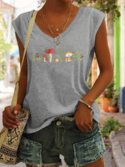 Cartoon V-neck Tank