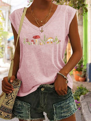 Cartoon V-neck Tank
