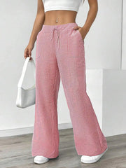 Casual Comfy Striped Printed Daily Wear Wide Leg Pants
