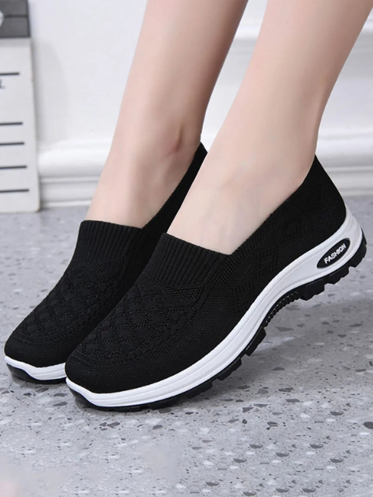 Casual Lightweight Breathable Pull On Sport Flats