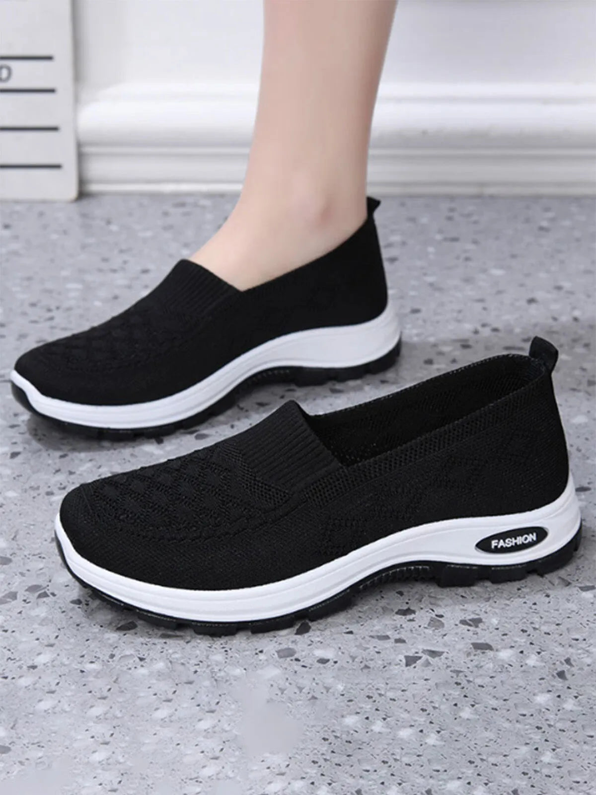 Casual Lightweight Breathable Pull On Sport Flats
