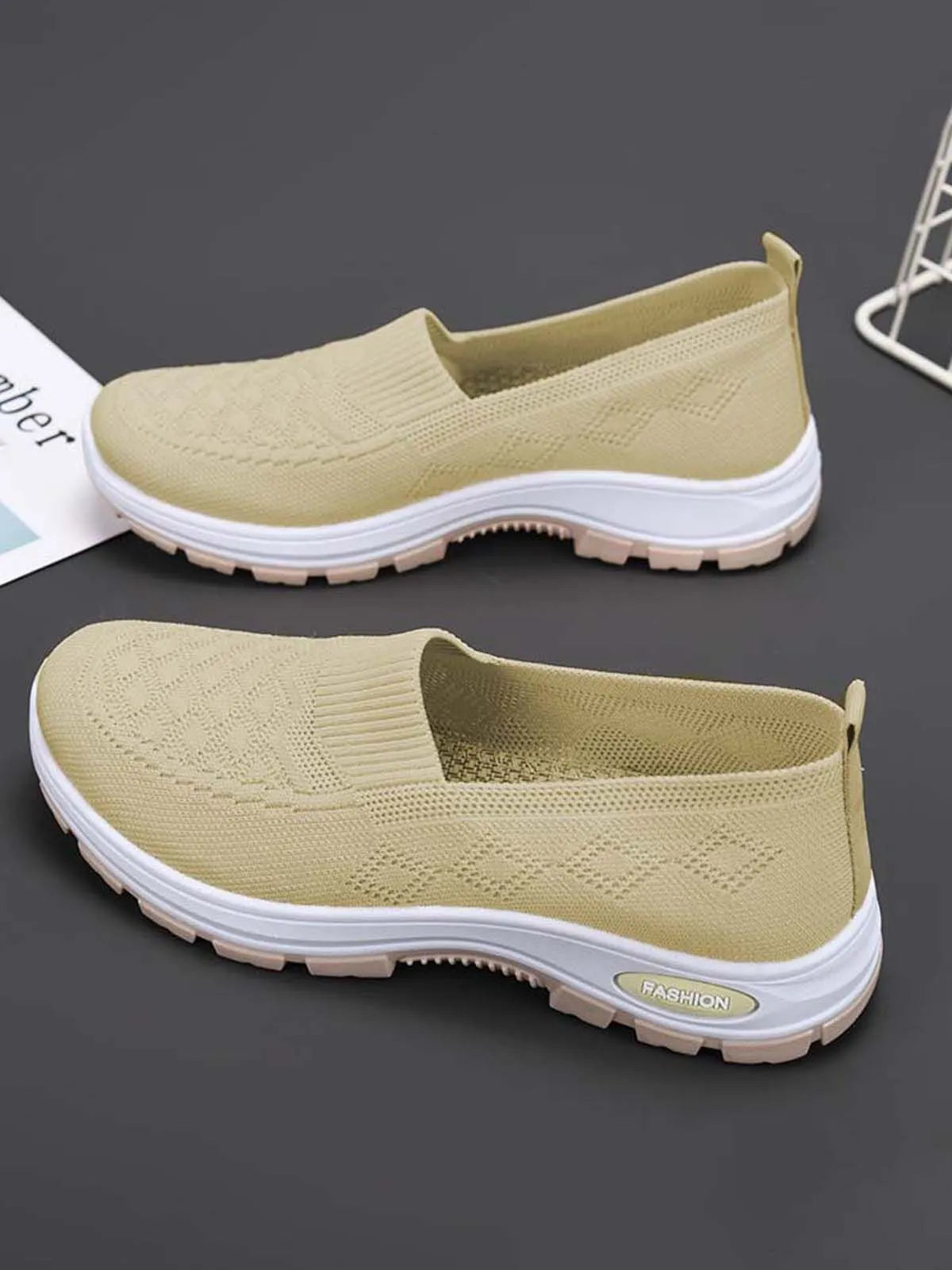 Casual Lightweight Breathable Pull On Sport Flats