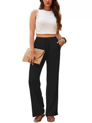 Casual Linen Summer Lightweight Casual Summer Loose and Comfortable Drawstring Palazzo Pants